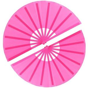 13inch Large Rave Fan Popping Fan Clacking Fans for Line Dancing,Hand Fans for Women Foldable,Boots on The Ground Fan,Portable for Outdoor,Wedding,Party,Decoration (4 Packs), Pink
