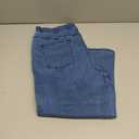 GRAPENT Capris Jeans for Women High Waisted Trendy Pull On Elastic Waist Split Hem Skinny Stretchy Denim Capri Pants (Large, Breezy Blue)