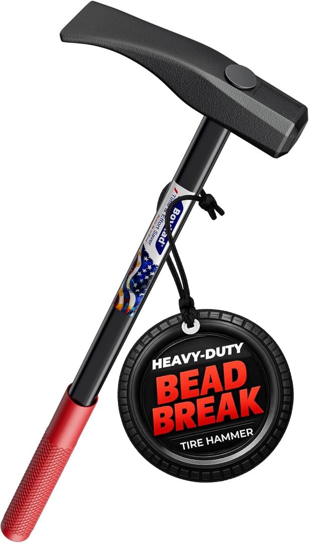 32'' Heavy Duty Tire Bead Breaker Hammer, Duck Billed Tire Hammer for Fast Bead Breaking, Tire Bead Breaker Tool for Semi Trucks, Passenger Car, Pickups, Tractors Tire Bars for Changing Tires