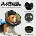 Dog Cone - Soft Cone for Dogs to Stop Licking, Pet E-Collar Alternative After Surgery, Adjustable Pet Recovery Collar for Wound Healing, Army Green, Medium