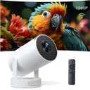 Smart Mini Projector with Android 11 & 5000+ Apps, 4K Supported Full HD 1080P, 20000 Lumens, Wi-Fi 6 & Bluetooth 5.0, 180 Rotatable Home Cinema Projector with Auto Keystone & HiFi Speakers