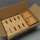 Fasmov Bamboo Charging Station, Charging Stand for Multiple Devices, Electronic Device Desktop Dock Stations Organizer, Cell Phone Docking Stations for Multi Laptop, Tablets, IPads, Watch, Earbuds