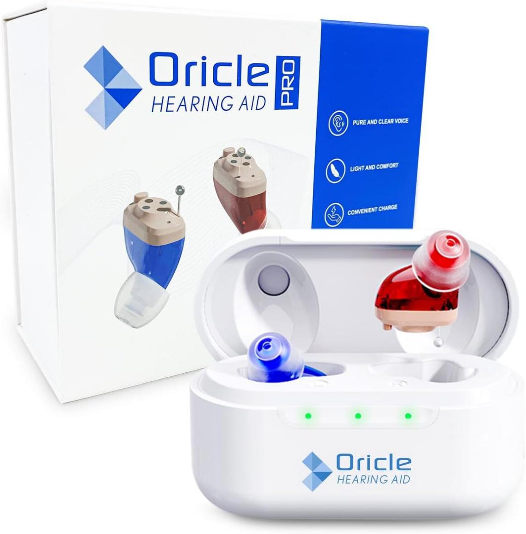 Oricle Pro Hearing Aids for Seniors - Oricle 16 Channel Hearing Aids with Noise Cancellation & Improved Sound Processing - OTC CIC Hearing Aids for Hearing Loss in Adults