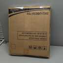 Patio Umbrella Base, 43lbs Outdoor Heavy Duty Square Concrete Stand, Fits 6-12ft Fringe Market Umbrella, Teak Brown