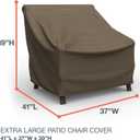Budge NeverWet Hillside Oval Table and Chairs Combo Cover, Premium Outdoor Waterproof Patio Furniture Covers, Small, Black and Tan Weave