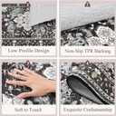 Bsmathom Runner Rug for Hallways Non Slip Washable Boho 2x6 Hallway Low Pile Throw Rugs Vintage Carpet Runners for Entry Way, Kitchen, Laundry Room, Bathroom (Black)