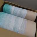 Arttown Summer Beach Sea Ocean Anti-Fatigue Kitchen Rug Set of 2 Blue Teal Cushioned Floor Standing Mat Waterproof Non-Slip Kitchen Mat and PVC Ergonomic Comfort Foam Rug, Size: 29.5*17.5 + 46*17.5