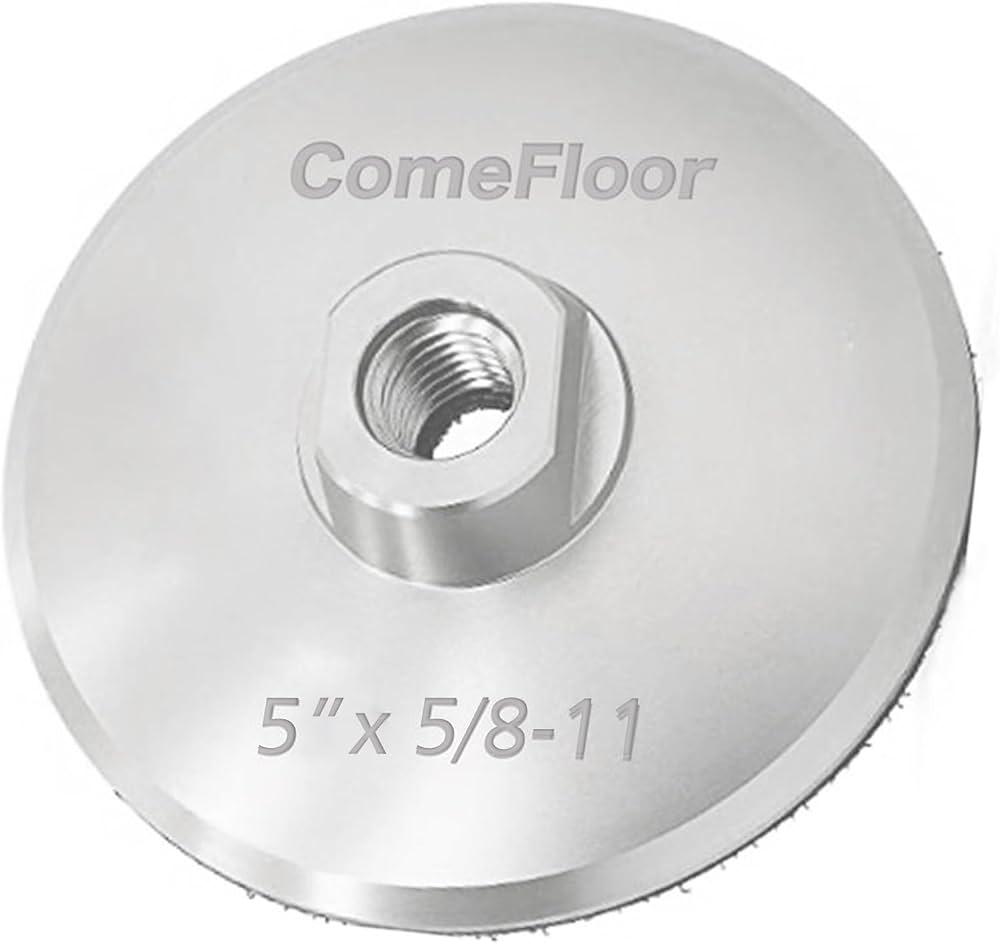 5/8"-11 5" Aluminum Backing Pad,Hook & Loop with Hard Metal Back,5/8"-11 Thread