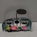 BAYN Bird Houses for Outside Decorative with 10 LEDs Solar String Lights Humming Bird Houses for Outside Hanging Handwork Bird Nest Garden Decor Outdoor