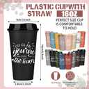 Pickmesh 15 Pcs Employee Appreciation Gifts Bulk Cna Week 16 oz Plastic Tumblers with Lids Graduation Teacher Appreciation Gifts Reusable Coffee Cups for Staff Volunteer Coworker Team (Varicolored)