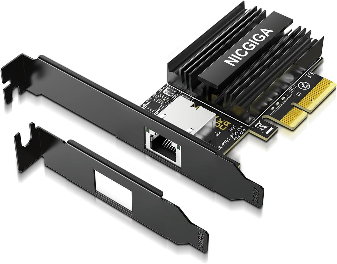 10G Base-T PCI-e Network Card, Marvell AQC113 Controller, NICGIGA 10Gb Ethernet Adapter Support WOL, 10Gbe RJ45 Port NIC Card, Windows10/11/Windows Server/Linux