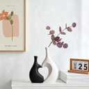 Fake Eucalyptus Stems, Artificial Silver Dollar Eucalyptus Leaves with 3 Branches, 6Pcs Purple Faux Greenery Plants Bouquet for Vase, Bathroom Farmhouse Decor