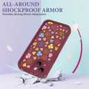 FUXICASE Case for iPhone 15, Silicone Shockproof Cover Women
