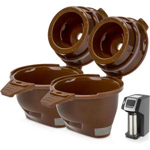 Single Serve Ground coffee Brew Basket for hamilton beach flex brew replacement parts 49974 49975 49976 49979 49957 49954 49947 49940 49950 49966 49968 Reusable coffee filter Brown (2 Pack)