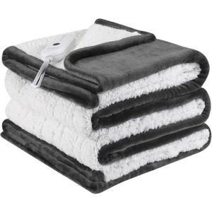 Heated Blanket Electric Blanket Twin Size, Fast Heating Blanket with 5 Heating Levels & 10 Hours Auto Off, Heated Throw Blanket with Overheat Protection for Bedding, 62"x84", Dark Gray (Twin-62x84, 1)