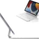 HENGHUI Keyboard for iPad Mini 7 A17 Pro/iPad Mini 6th Generation Magnetic Keyboard Case Floating Cantilever Stand Multi-Touch Trackpad Backlit Keys for iPad Mini 6 (White)