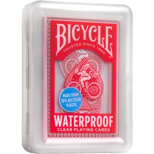 Bicycle Waterproof Playing Cards, Red Plastic Deck of Cards, Durable Plastic Cards for Pool, Beach, Camping & Party Games