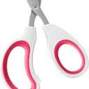 3 x Cat Nail Clippers with Circular Cut Hole -Avoid Over Cutting Pet Nail Clippers -Sharp Angled Blade Professional paw Trimmer Set for Novice pet Families (Pink)