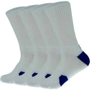 4Pairs Basketball Socks Cushion Athletic Crew Thick Performance Sport Soccer Towel Socks 7-12