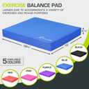 ProsourceFit Exercise Balance Pad – Large Cushioned Non-Slip Foam Mat & Knee Pad for Fitness, Stability Training, Physical Therapy, Yoga 15"x19", Blue
