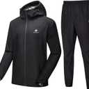HOTSUIT Sauna Suit for Men Weight Loss Sweat Suit Boxing Exercise Sweat Sauna Jacket Pants (Black), XL