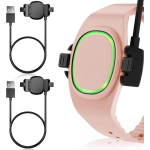 2 Pack Magic Band Charger Compatible with Disney-Magic Band Plus, 3.3ft Replacement Charger Only Compatible with Disney-Magic Band+, Black