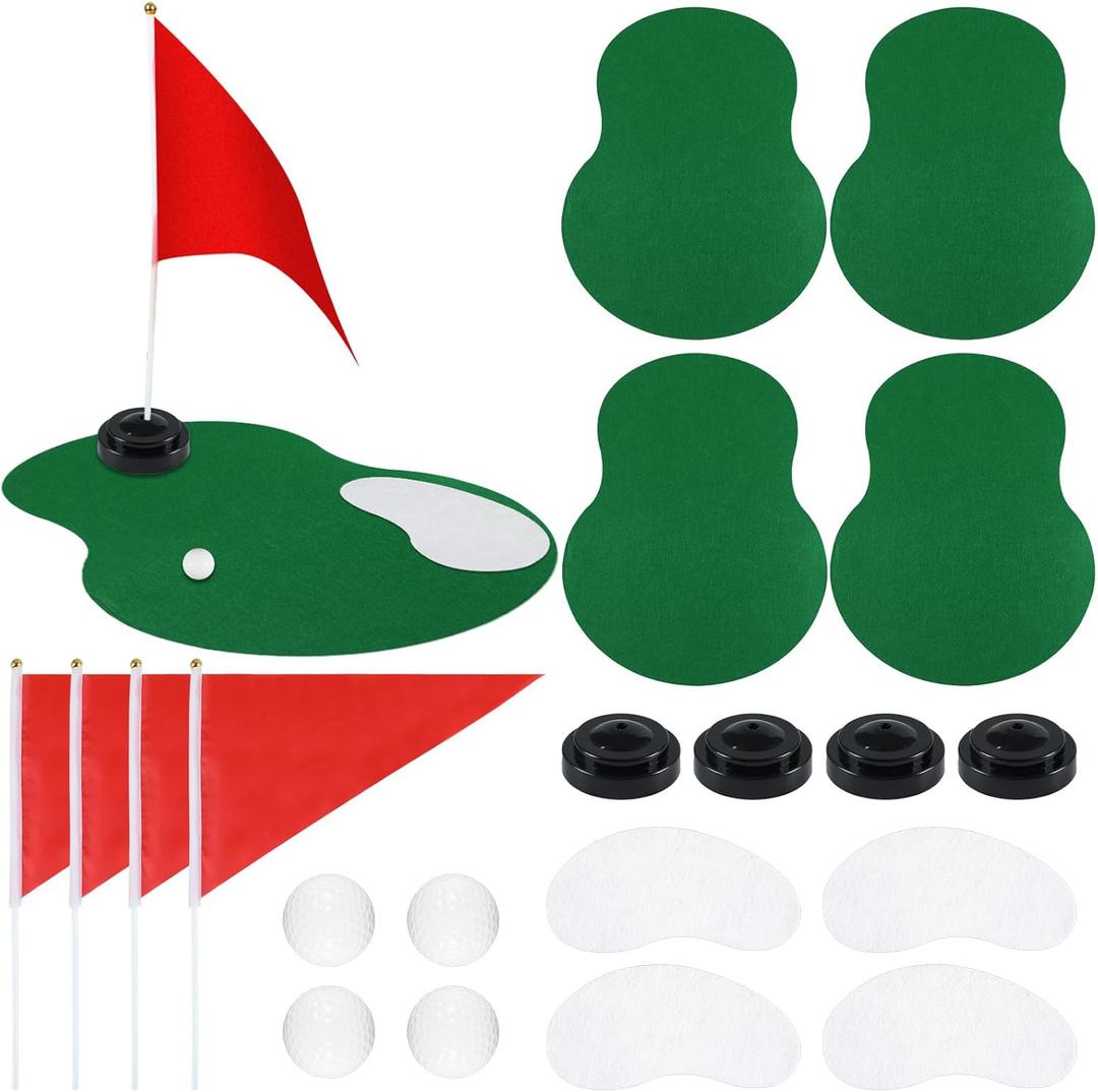 4 Set 20 PCS Golf Sport Centerpieces Table Decorations Golf Themed Party Decorations Golf Birthday Party Supplies Including Golf Ball Sand Trap Red Flag Plastic Flag Stand for Sport Themed Party Decor