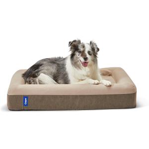 Casper Dog Bed, Plush Memory Foam, Large, Sand, 35.0"L x 45.0"W x 7.0"Th
