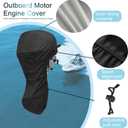 Outboard Motor Cover for 0-20 HP Small Boat Engine, Heavy Duty Waterproof and UV Resistant Universal Comprehensively Protection