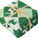 CYMULA Christmas Knit Throw Blanket - Super Soft Cozy Fuzzy Blankets for Couch, Sofa & Bed, Holiday Throw Blanket50"x60"