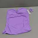 Anne Cole Women's Solid Twist Front Shirred Bandeau Tankini Swim Top (X-Large)