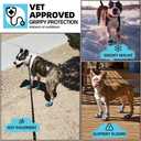 Dog Boots for Dogs, Dog Boots & Paw Protectors for Hardwood Floors, Outdoor Dog Booties for Hot Pavement Winter Snow Hiking, Dog Shoes with Reflective Strips, Size 8