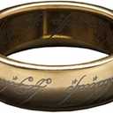 Ginger Lynn collection Lord of The Rings The One Ring Gold Plated Tungsten with Elvish Runes 2 cm Diameter