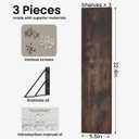 BAYKA 22.4 Inch Long Wall Mounted Floating Shelves (Rustic Brown, Set of 3), 22.4 inches Uniform