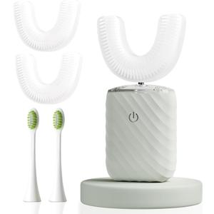 ELOTAME Ultrasonic Automatic Electric Toothbrush for Adults U Shaped self Brushing Toothbrush, 360° Mouth Cleaning, 5 Modes for Whitening, IPX7 Waterproof Rechargeable