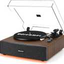 Udreamer Vinyl Record Player with Adjustable Lighting, All-in-One Turntable