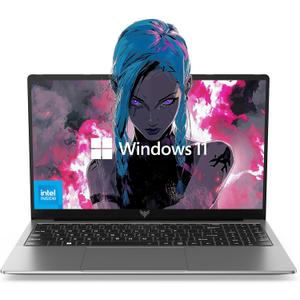Laptop Computer Intel N97 Windows Laptop 15.6-inch IPS 16GB DDR4 512GB M.2 2280 SSD Traditional Laptops Numeric Keypad WiFi5 HDMI Type-C USB
