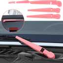 Windshield Wiper Blades Trim Cover,Front & Rear Window Wiper Arm Blade Kit Decoration Accessories for Jeep Wrangler JK JKU 2007-2017 (Pink)