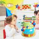 Balls Cake Toppers Blue Orange Birthday Cake Decorations for Baby Shower Birthday Cake Decorating (Hedgehog), 28 Count