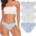 ANLIQI Cotton Womens Underwear Comfortable Hipster Panties for Women Soft Briefs Cute Bikini Underpants 4/6 Packs (XL)