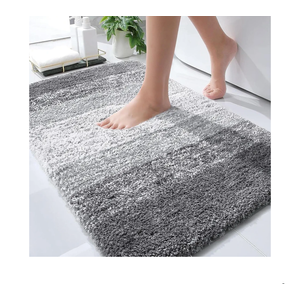 OLANLY Bathroom Rugs Mat 30x20, Extra Soft Absorbent Microfiber Bath Rugs, Rubber Backing, Quick Dry, Machine Washable Bath Mats for Bathroom Floor, Tub and Shower, Home Decor Accessories, Grey standard size