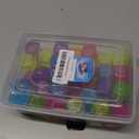 Reusable Ice Cube with Lid & Bin, 60 Pack Plastic Ice Cubes for Drinks BPA Free, Colorful Refreezable Square Ice Cubes for Water Bottles, Whiskey, Vodka, Coffee, Beer or Wine, Non-Diluting