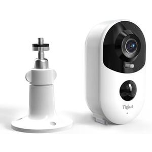 TIEJUS Security Cameras Wireless Outdoor, 3MP Home Security Camera Battery Powered with Night Vision, 2 Way Audio, PIR Detection, Spotlight & Siren, 2.4Ghz WiFi Only, IP66 Weatherproof, Cloud/SD