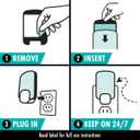 STEM Light Trap: Indoor Fruit Fly Trap, Effective Insect Control for Home, Attracts and Traps Flying Insects, Emits Soft Blue Light, Starter Kit with 1 Plug-In Device and 2 Cartridges