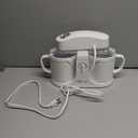 Pukomc Ice Cream Maker Machine for Home Use, with Two Ice Cream Bowls,Simple Operation and Easy to Clean,White