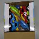Prextex 2 Pack Cartoon Remote Control Cars for Toddlers - Police Car and Race Car with Steering Wheel Controllers and Lights - Different Frequencies So Both Can Race Together - Toddler Gift 18+ Months