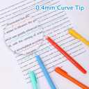 AECHY 12Pcs Dual Tip Markers Pens for Note Taking, Curve Highlighter with 10 Different Curv Shapes & 12 Colors Fine Lines, Colored Curve Pen for Students,Planners,Teachers, Scrapbook Supplies