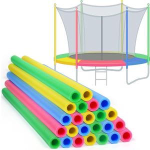 12 Pcs Trampoline Pole Foam Sleeve 35.4" Length 2025 Upgrade Materials Waterproof Trampoline Poles Cover Replacement for Outdoor Accessories (1.26" ID, black)
