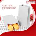 Concession Essentials 4lb White Paper Bags - Pack of 150ct. White Paper Lunch Bags. Great for Holiday Cookie Bags and Arts and Crafts., (CEwhite4lbPaperBag-150CT)