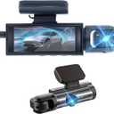 Dash Camera Front and Inside,Dashcams for Cars with IR Night Vision Loop Recording G-Sensor 24Hr Parking (1080 P Front and Inside)